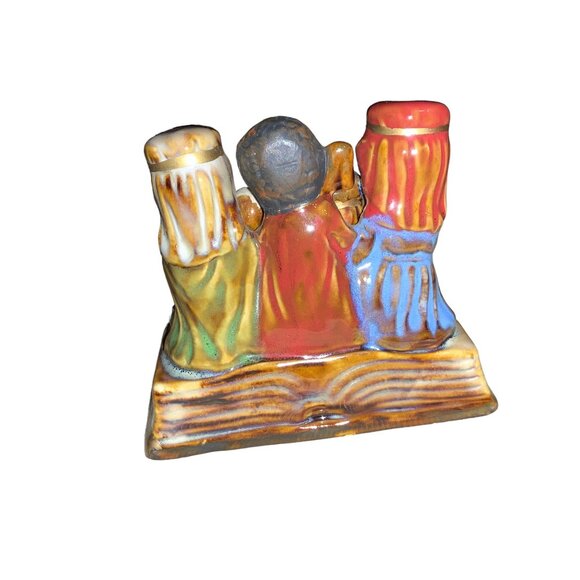 Handcrafted Small Ceramic Nativity Scene Figurine w/ Adorable Characters & Sheep - Picture 15 of 16